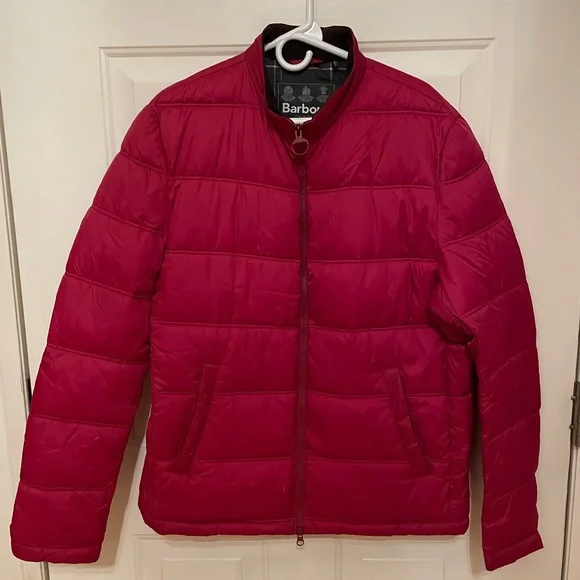 Barbour Red Puffer Jacket - Picture 1 of 3